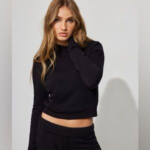 (5/$20) Garage Black Cropped Hoodie